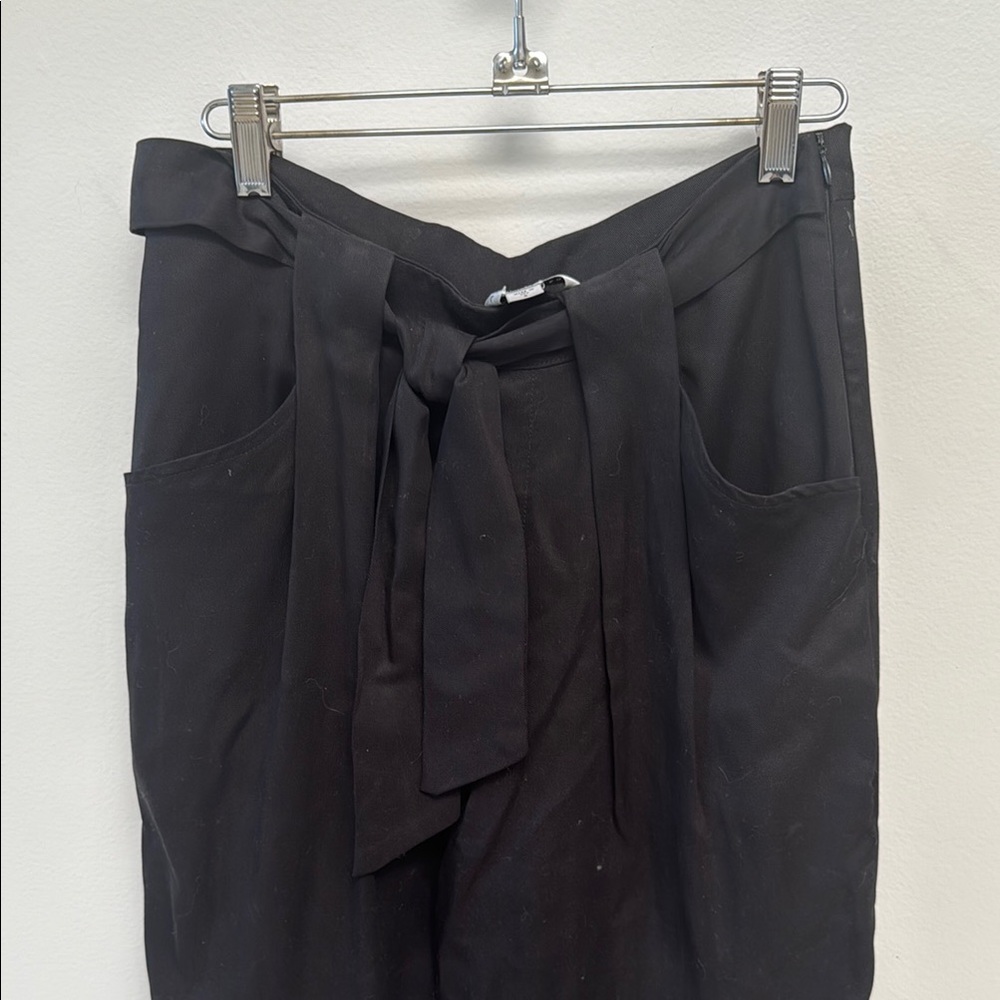 Amour Vert Black Tie-Waist Trousers - Picture 3 of 5